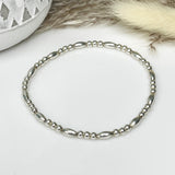 7mm Oval Bracelet Silver