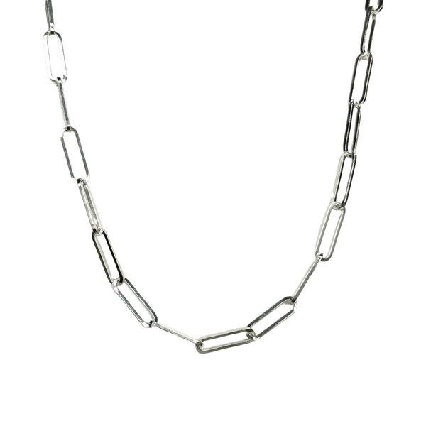 Bertha Paperclip Necklace - Silver