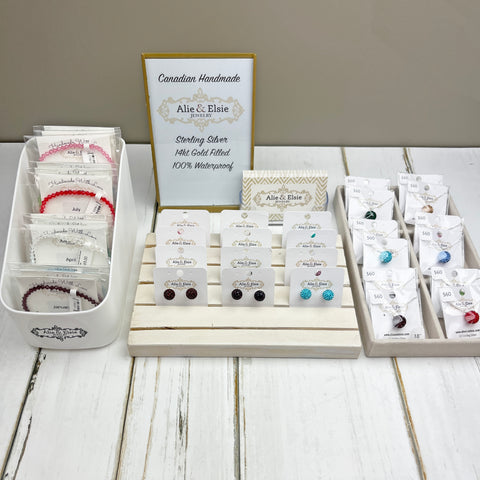 Wholesale Birthstone Shimmer Bundle - Bracelets, Necklaces and Shimmer Studs