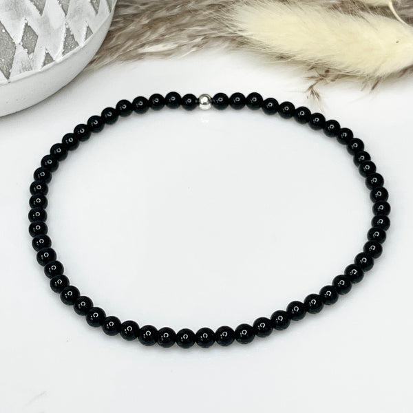 Beaded Anklet - Onyx