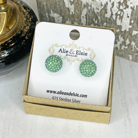 Sage Shimmer Studs 40% Off