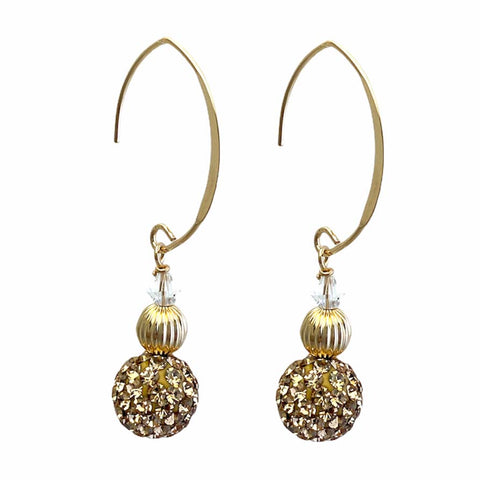Fluted Shimmer Earrings Gold 25% off