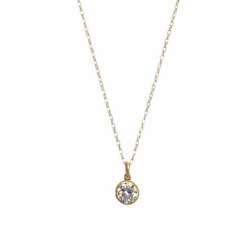 CZ Necklace Gold
