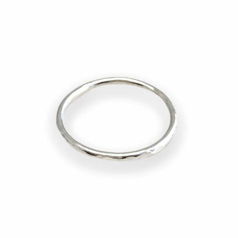 Hammered Ring Silver