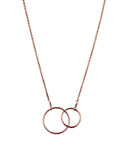 Interlocking Circle Necklace - Rose Gold