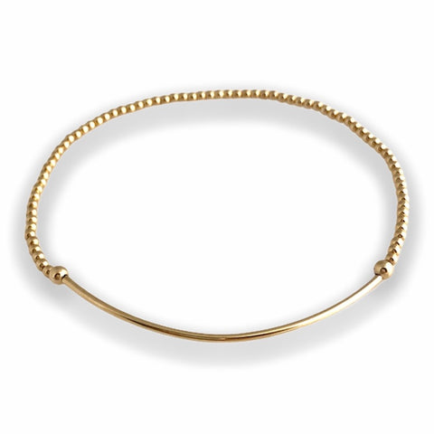 2mm Soothing Tube Bracelet Gold